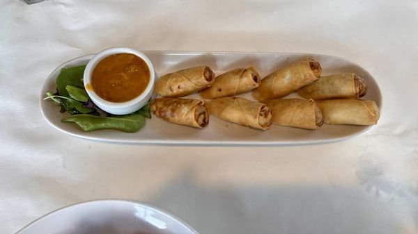 Spring rolls w/peanut sauce