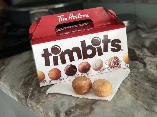 Only the best flavors: Glazed old-fashioned or sour cream and honey timbits.