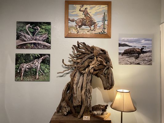 Arts in the office! Driftwood sculptures by Minh