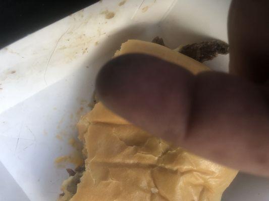 This place is disgusting!!! There is someone's pubic hair in my new Philly sandwich!!! How is this place still open???