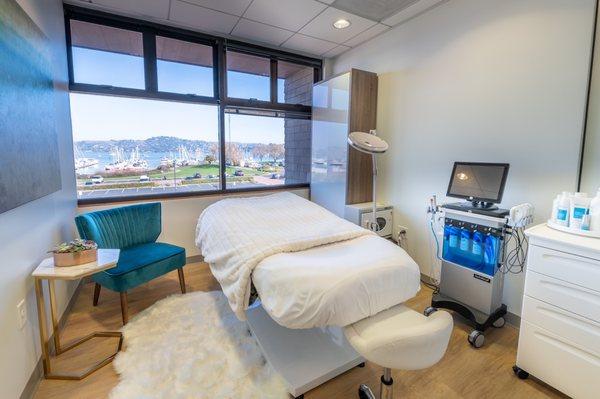 Esthetician suite at Southern Marin Dermatology