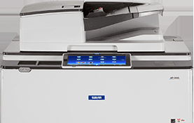 MP C6503
 Add color to productive, high-volume multitasking.      Prints up to 65 ppm, copy, scan, fax.   1200x4800 dpi max print resolution