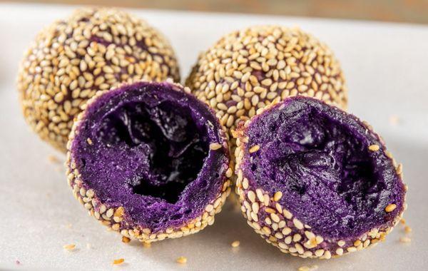 Ube Buchi (Ube Sesame Ball)