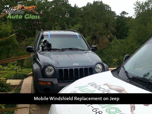 Windshield replacement on Jeep