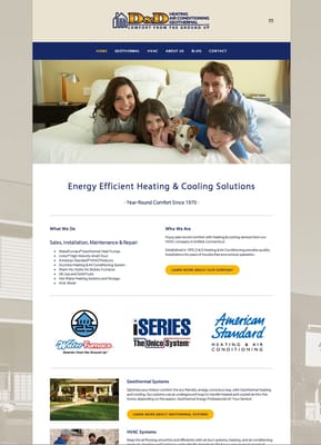 New website for D&D HVAC, CT