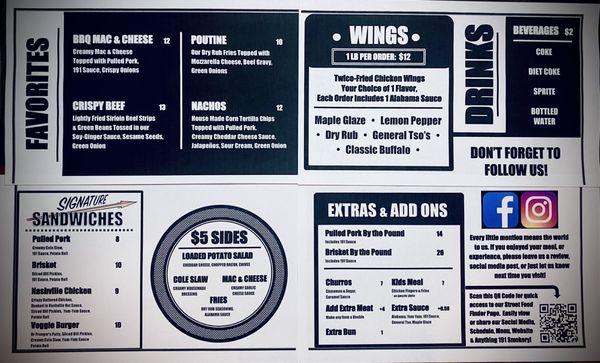 Menu Update 2023