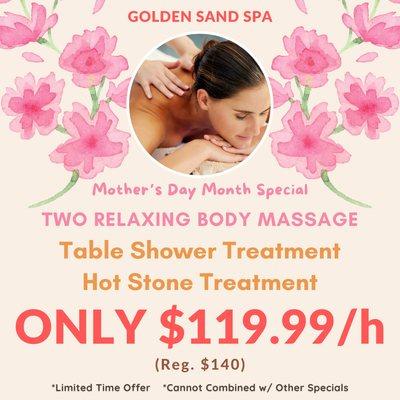 Two Relaxing Body Massage ONLY $119.99/h