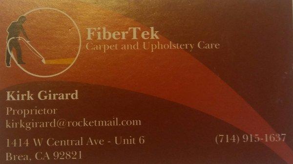 FiberTek Carpet and Upholstery Care