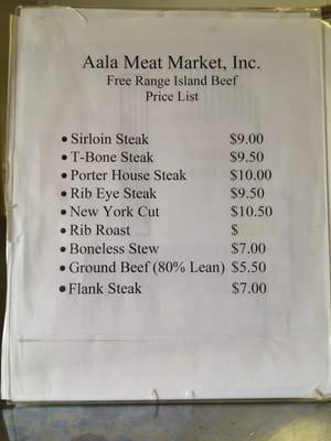 Meat prices. Tri tip was about $9 lb.