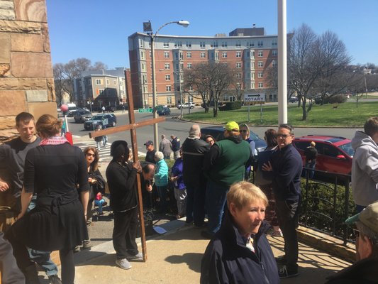 Good Friday Stations Walk with our friends from Fourth Presbyterian, St. George Albanian Orthodox, St. Mary and Gate of Heaven-St. Brigid.