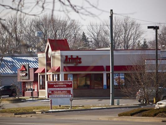 store front, from the east