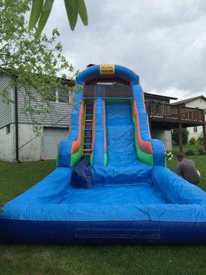 Rainbow slide wet 18 feet tall