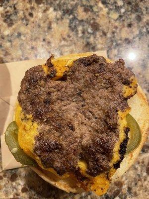 The so called "quarter pound" beef patty