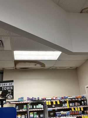 Moldy ceiling tiles