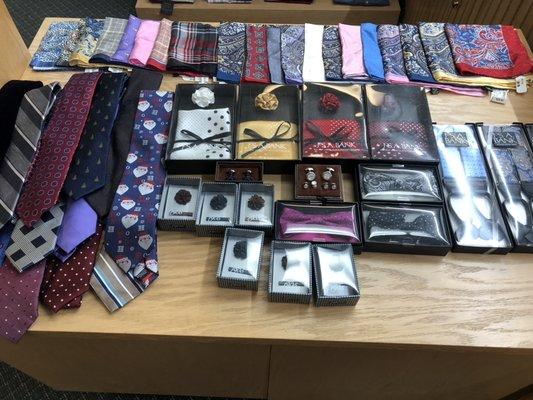 Ties , Tie Clips , Bow Ties , Pocket Squares, and Suspenders