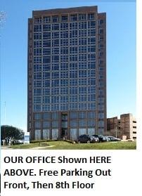 Our bankruptcy law office located off Highway 75, North Central Expressway in Dallas. Exit Walnut Hill, then on the East side...