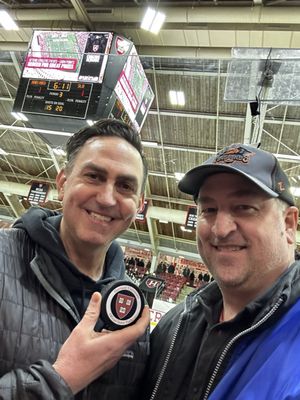 Great to take home a game puck souvenir of an awesome night at Bright-Landry.