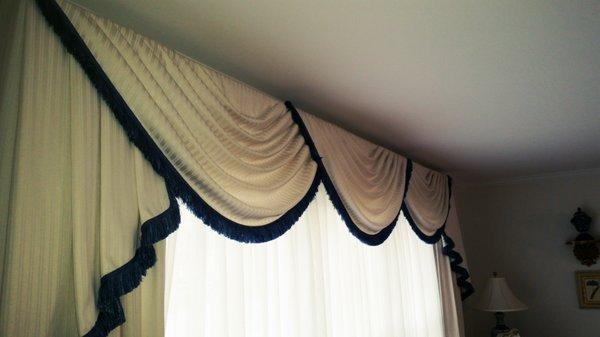 Smaller Valance Take Down- Take Home-Cleaned-Steamed-Put Back Up Beautifully!