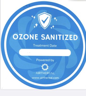 Ozone sanitized every other days