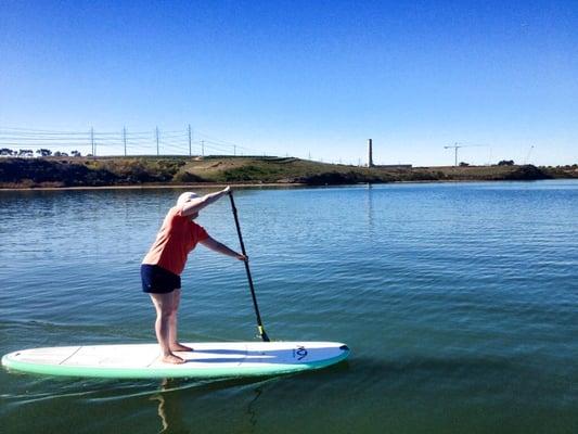 Glassy Morning  Stand Up PaddleBoard Lesson at the Carlsbad Lagoon with 2 Stand Up Guys