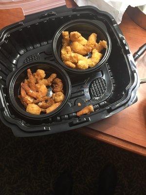 The sad shrimp I received.