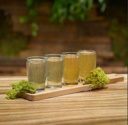 We serve kombucha, and you can try a flight of flavors.