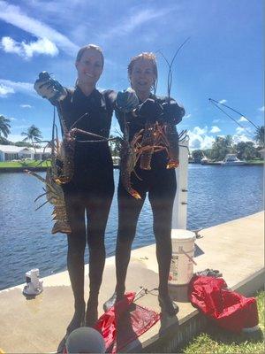 My other passion with my mom - Lobstering in the Florida Keys!