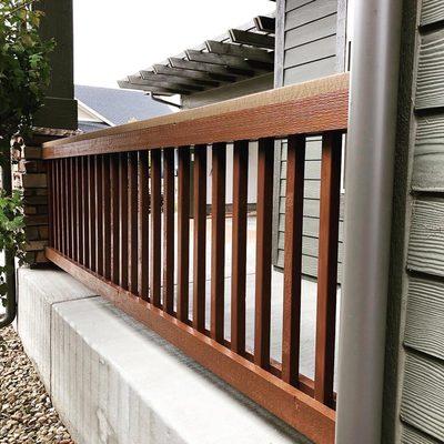 Custom railing fabrication, painting and installation. Louisville, Colorado AFTER