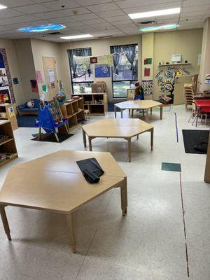 Cleaning class room at JCC