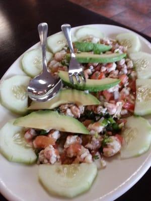 Ceviche mixto.