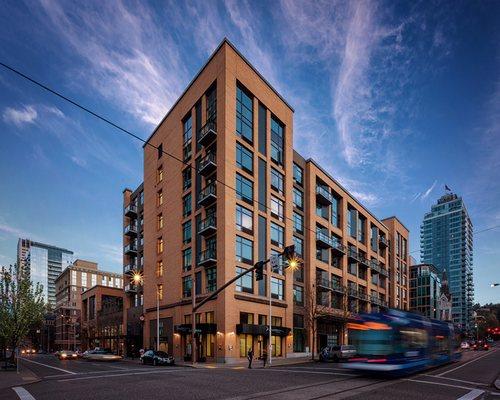 Architectural photo of new Portland apartment building