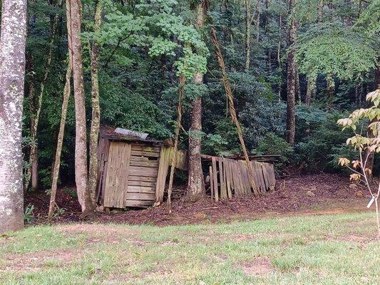 Moonshine shack from 100 years ago at the base of the mountain!