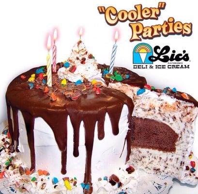 Lic's ice cream cakes are made with creamy ice cream & fresh baked cake.