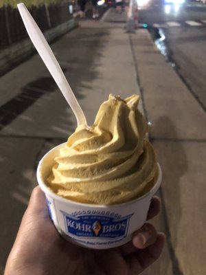 Pumpkin soft serve ice cream from Kohr Bros! Yum!!