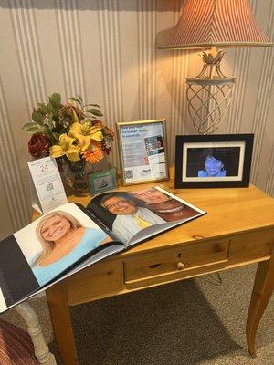 Patient desk at Timonium dentist The Smile Design Center of Dr. Yehuda Lehrfield