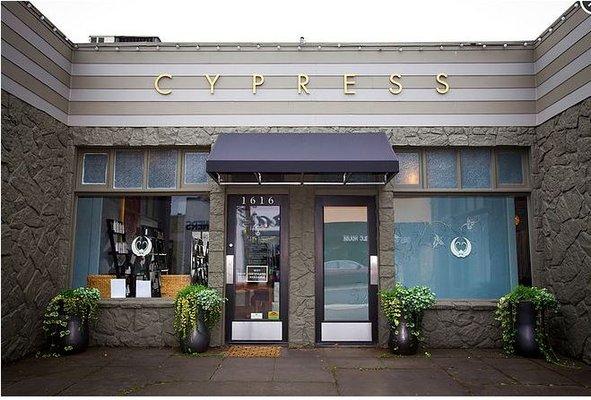 Cypress Beauty & Wellness Center entrance in Sellwood, OR