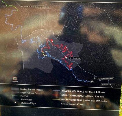 Map of the trails (sorry the sun made it hard to get a good pic). They have better maps on their website if you're interested.