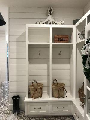 extra storage, shoes, back entry