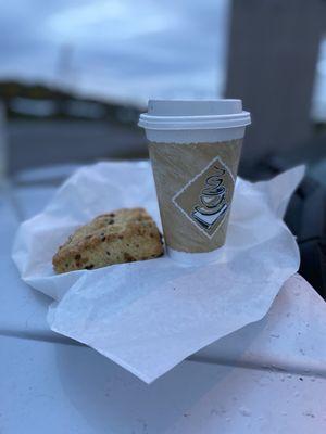 Coffe and a scone... it's what's for breakfast