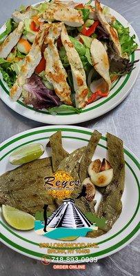 Ensalada   de pollo con nopales, chicken  salad with cactus!!! Reyes Mexican Deli