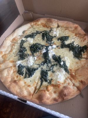 6/22/24 ricotta spinach white pizza