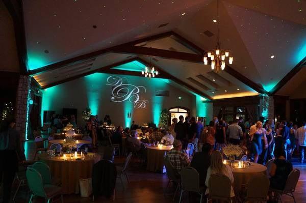 Uplighting & Custom Monogram at Cielo Castle Pines