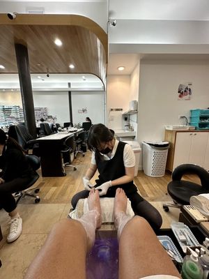 Lavender Spa Pedicure in a massage chair