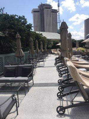 Seating by the pool