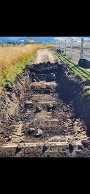 Excavation of ranch road!