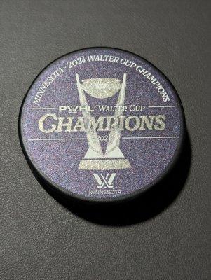 Commemorative glittery hockey puck