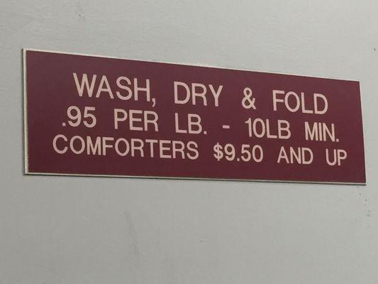 Not sure when to drop it off, or how good of a job, but it looks like they offer wash and fold