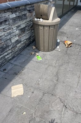 Trash everywhere.