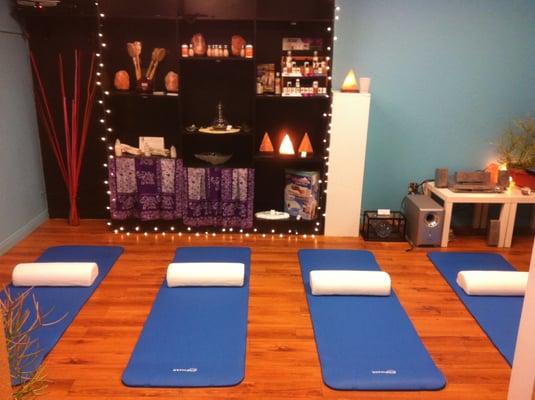 The studio space for "Tension Discovery", led by Wellness Motivator Bree