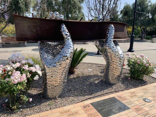 Sits in front of Rosemead City Hall